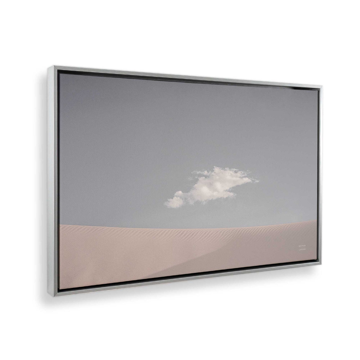 [Color:Polished Chrome], Picture of art in a Polished Chrome frame at an angle