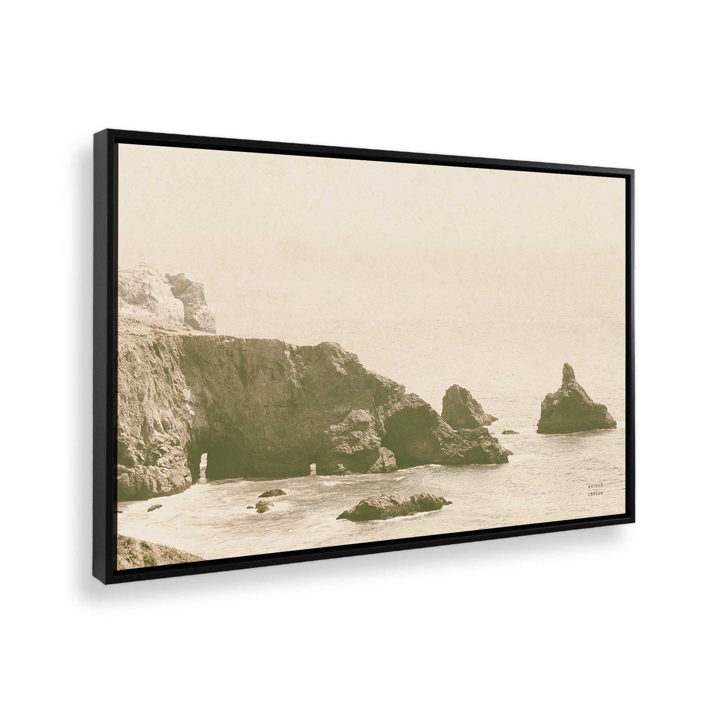 [Color:Satin Black] Picture of art in a Satin Black frame at an angle