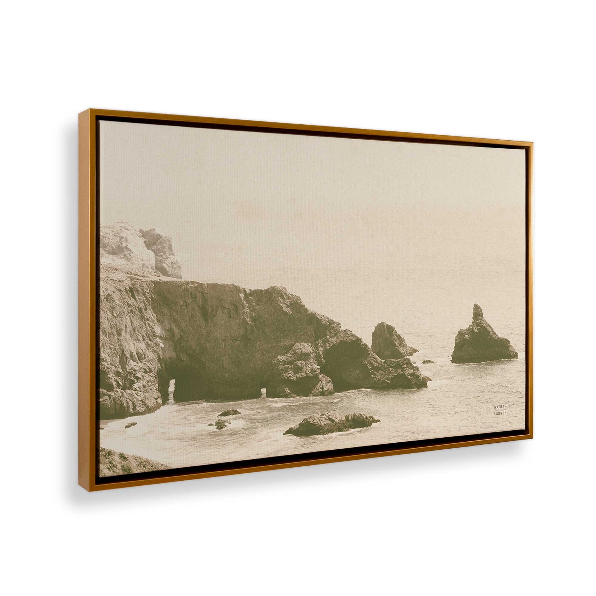 [Color:Polished Gold] Picture of art in a Polished Gold frame at an angle