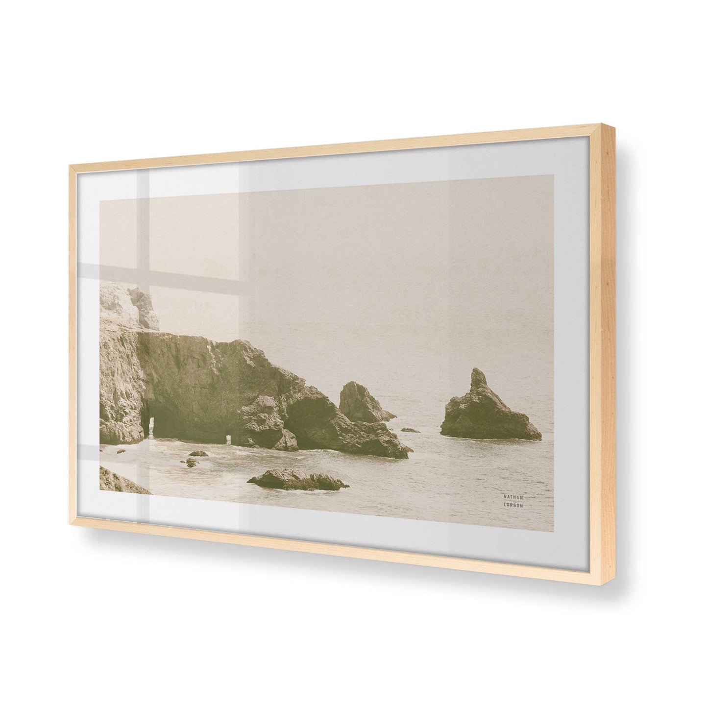 [Color:Raw Maple], Picture of art in a Raw Maple frame at an angle