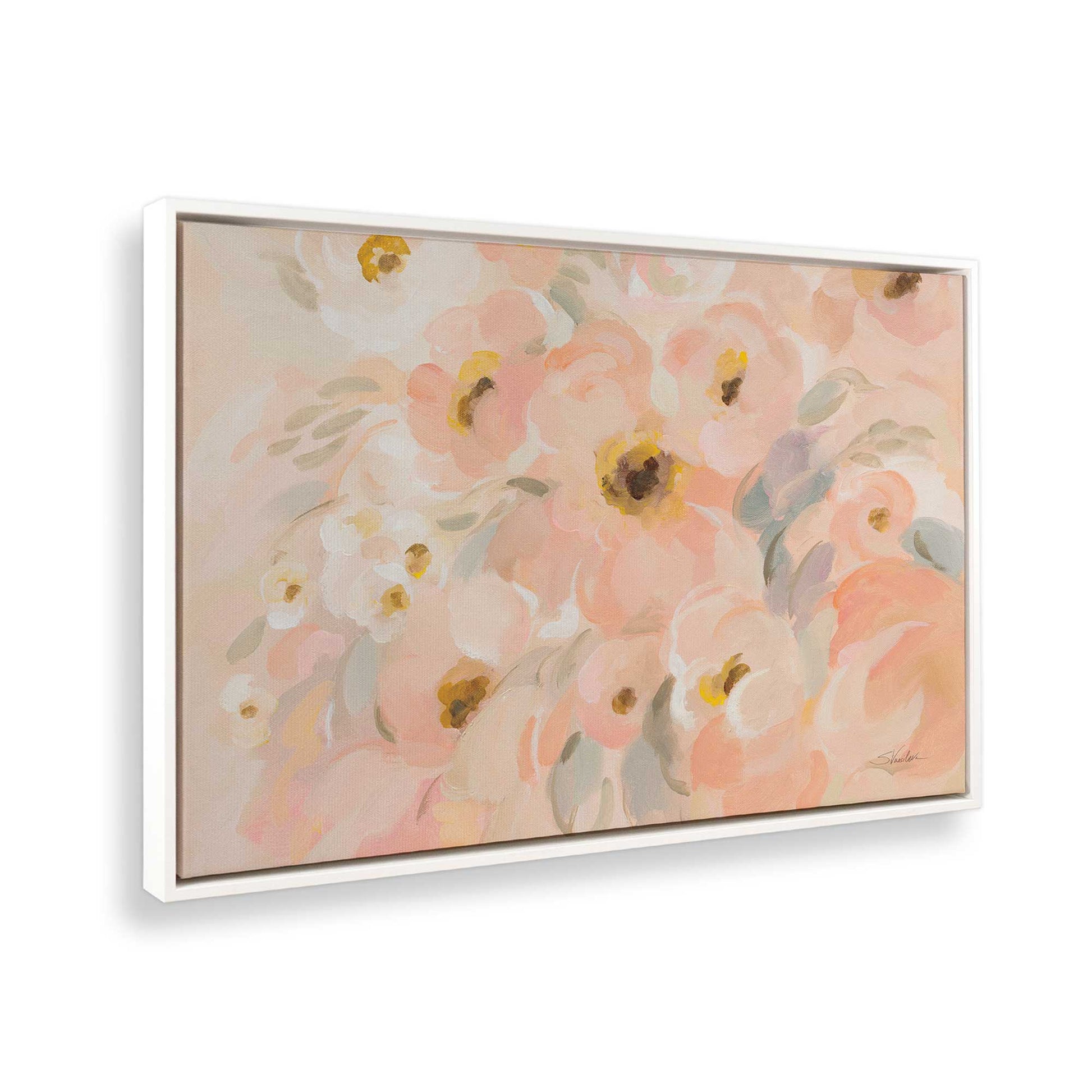 [Color:Opaque White], Picture of art in a White frame at an angle