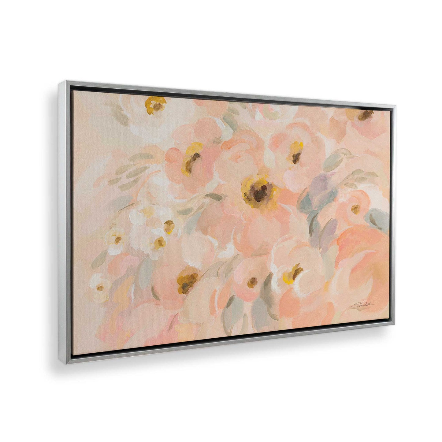 [Color:Polished Chrome], Picture of art in a Polished Chrome frame at an angle