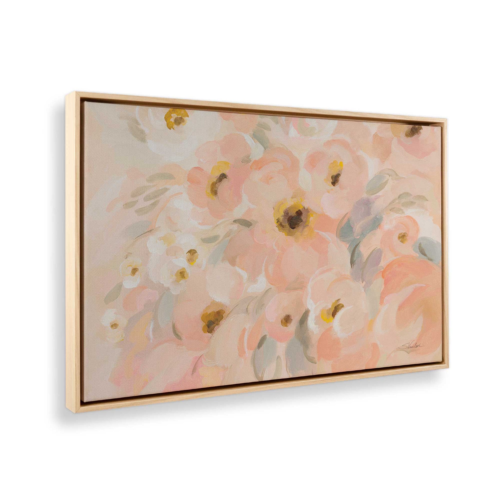 [Color:American Maple] Picture of art in a American Maple frame at an angle