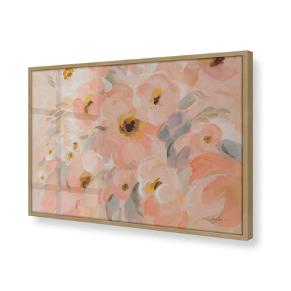 [Color:Brushed Gold], Picture of art in a Brushed Gold frame at an angle