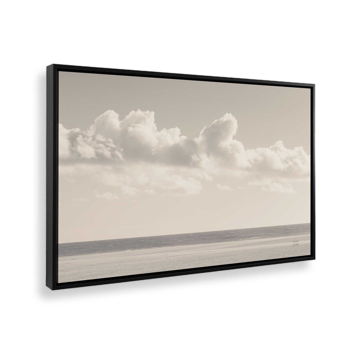 [Color:Satin Black] Picture of art in a Satin Black frame at an angle