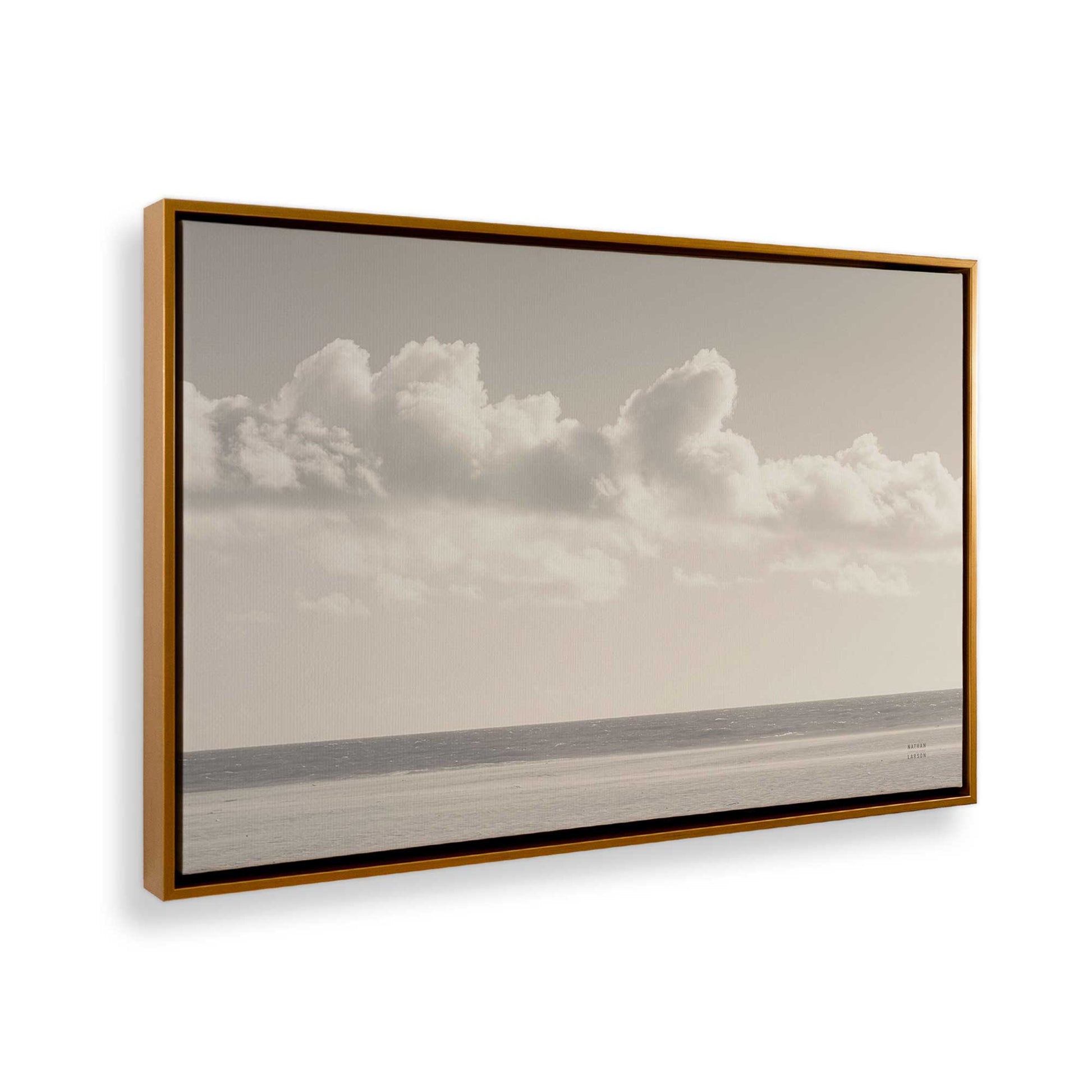 [Color:Polished Gold] Picture of art in a Polished Gold frame at an angle