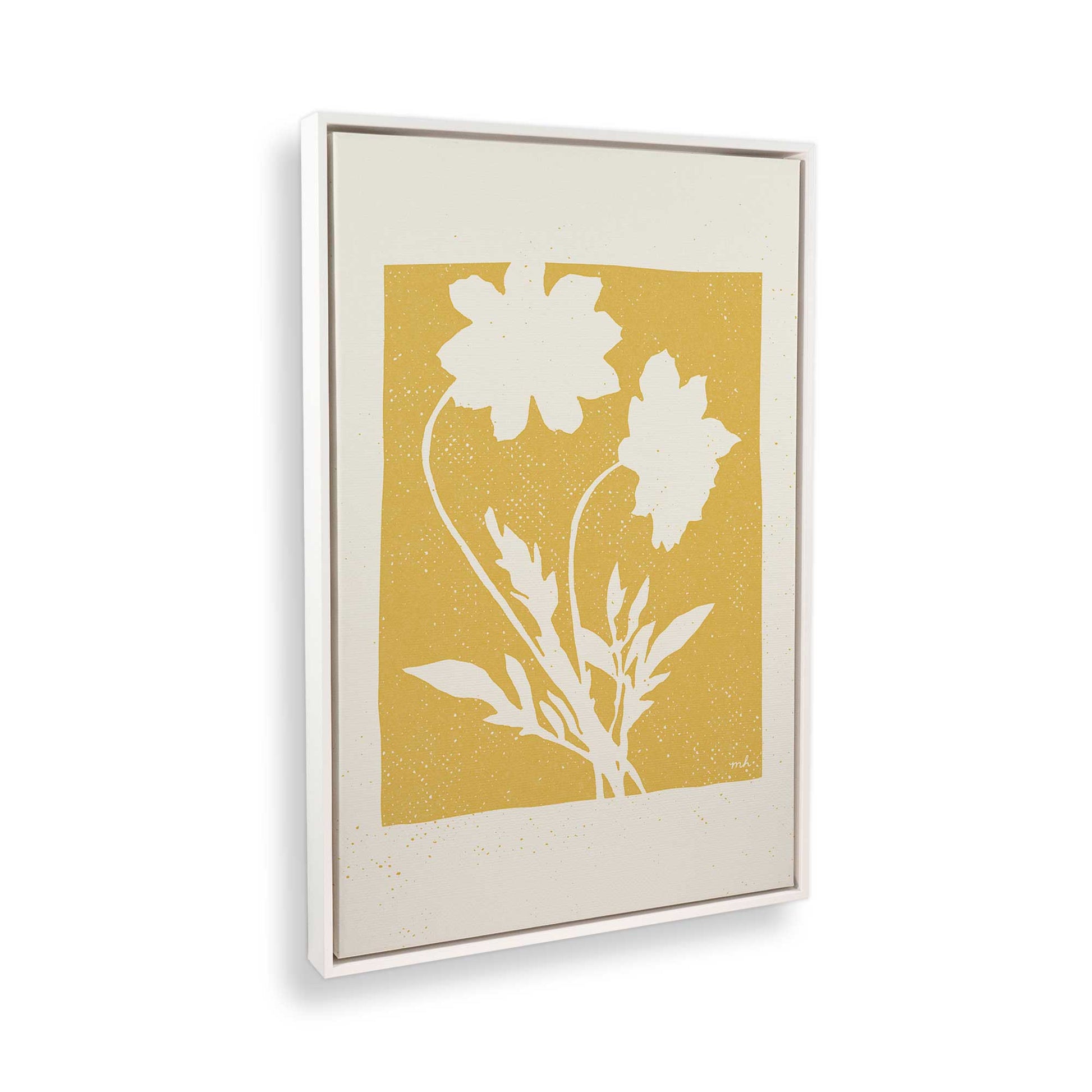 [Color:Opaque White] Picture of art in a White frame at an angle