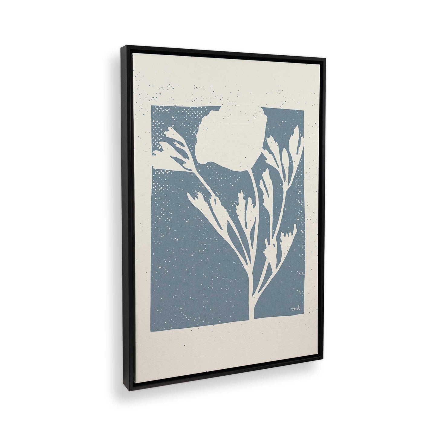 [Color:Satin Black], Picture of art in a Satin Black frame at an angle