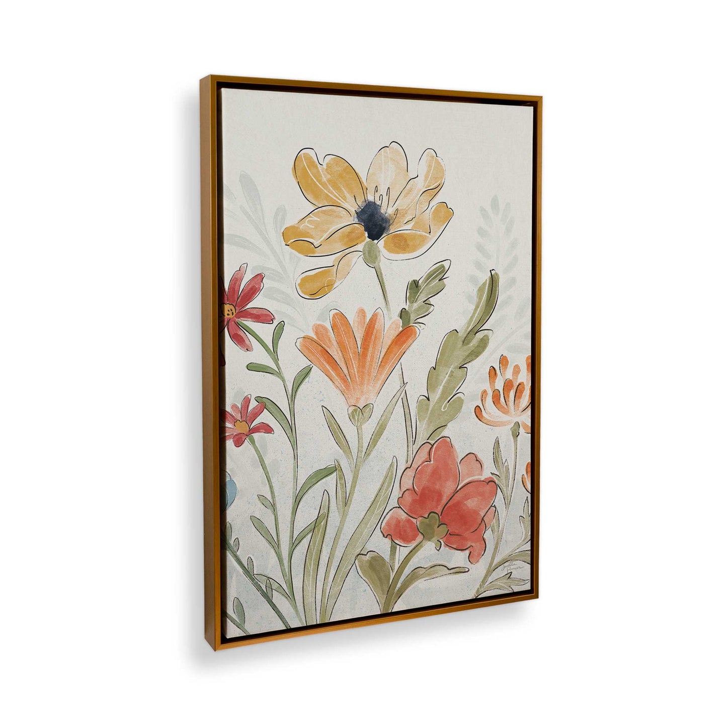 [Color:Polished Gold] Picture of art in a Polished Gold frame at an angle