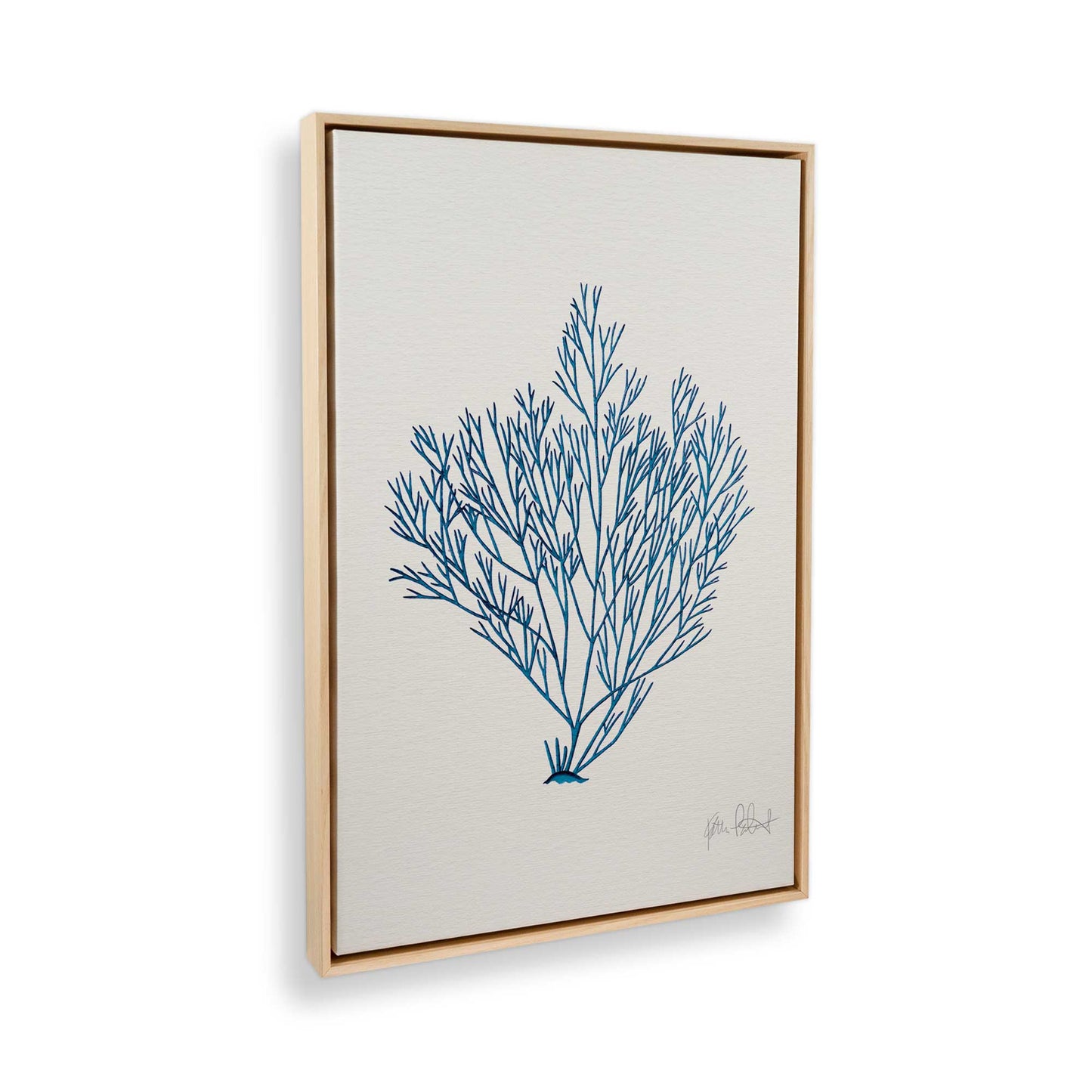 [Color:American Maple] Picture of art in a American Maple frame at an angle