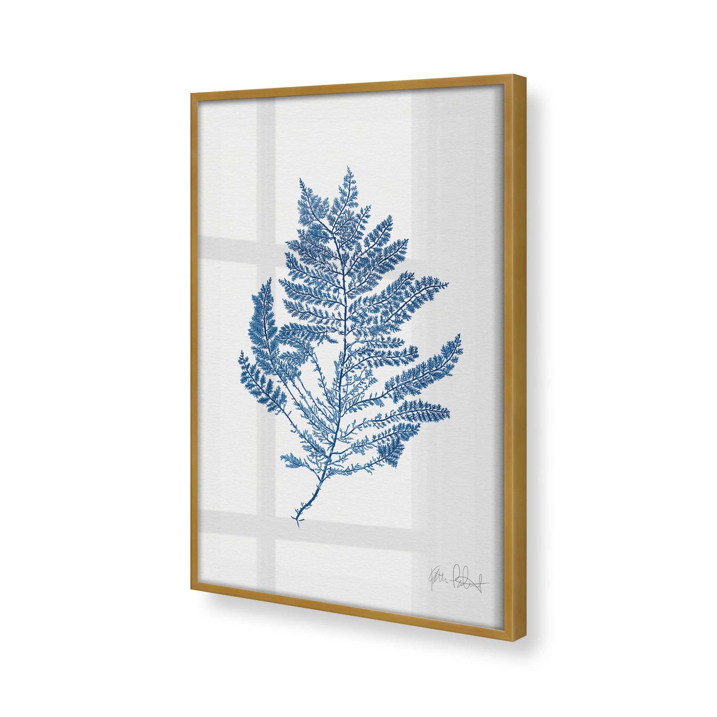 [Color:Polished Gold], Picture of art in a Polished Gold frame at an angle