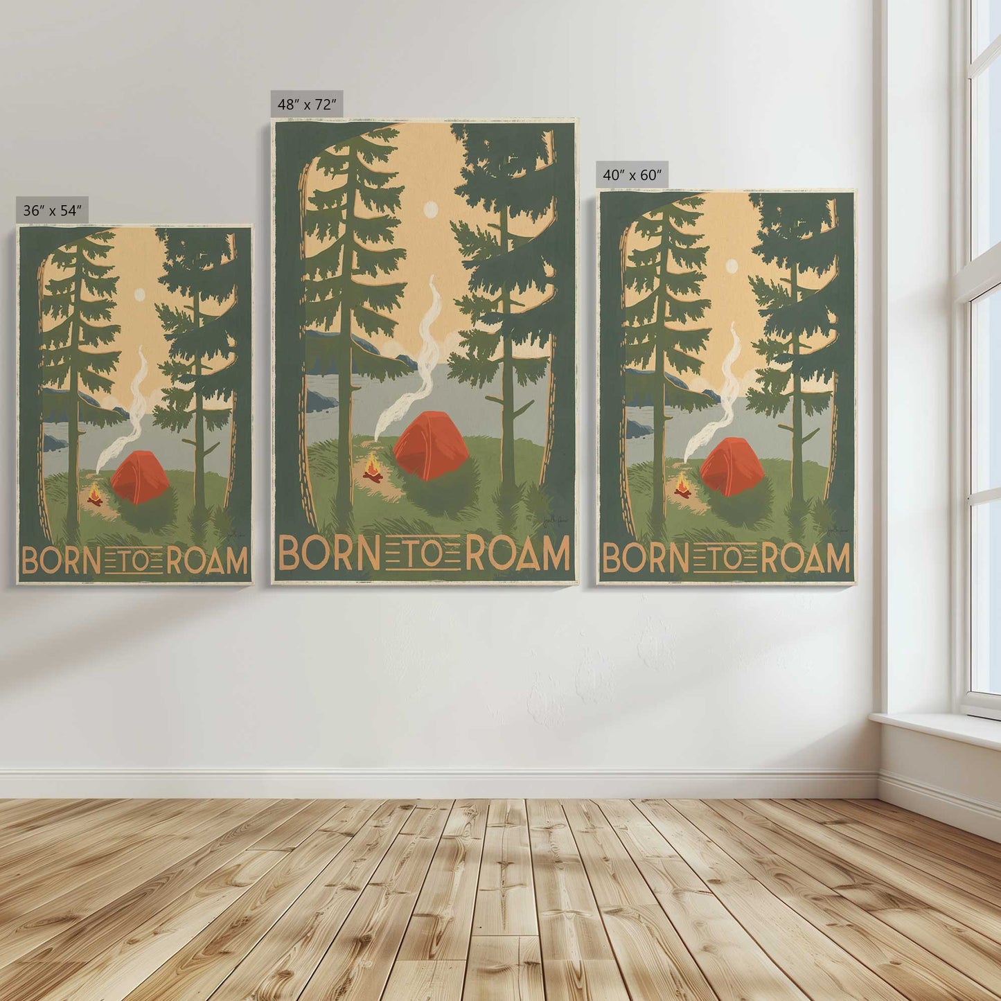 [Color:Stretched Canvas], Image showing the size comparisons