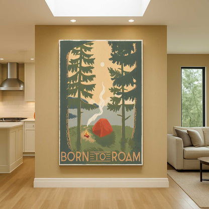 [Color:Stretched Canvas], Picture of art in a room