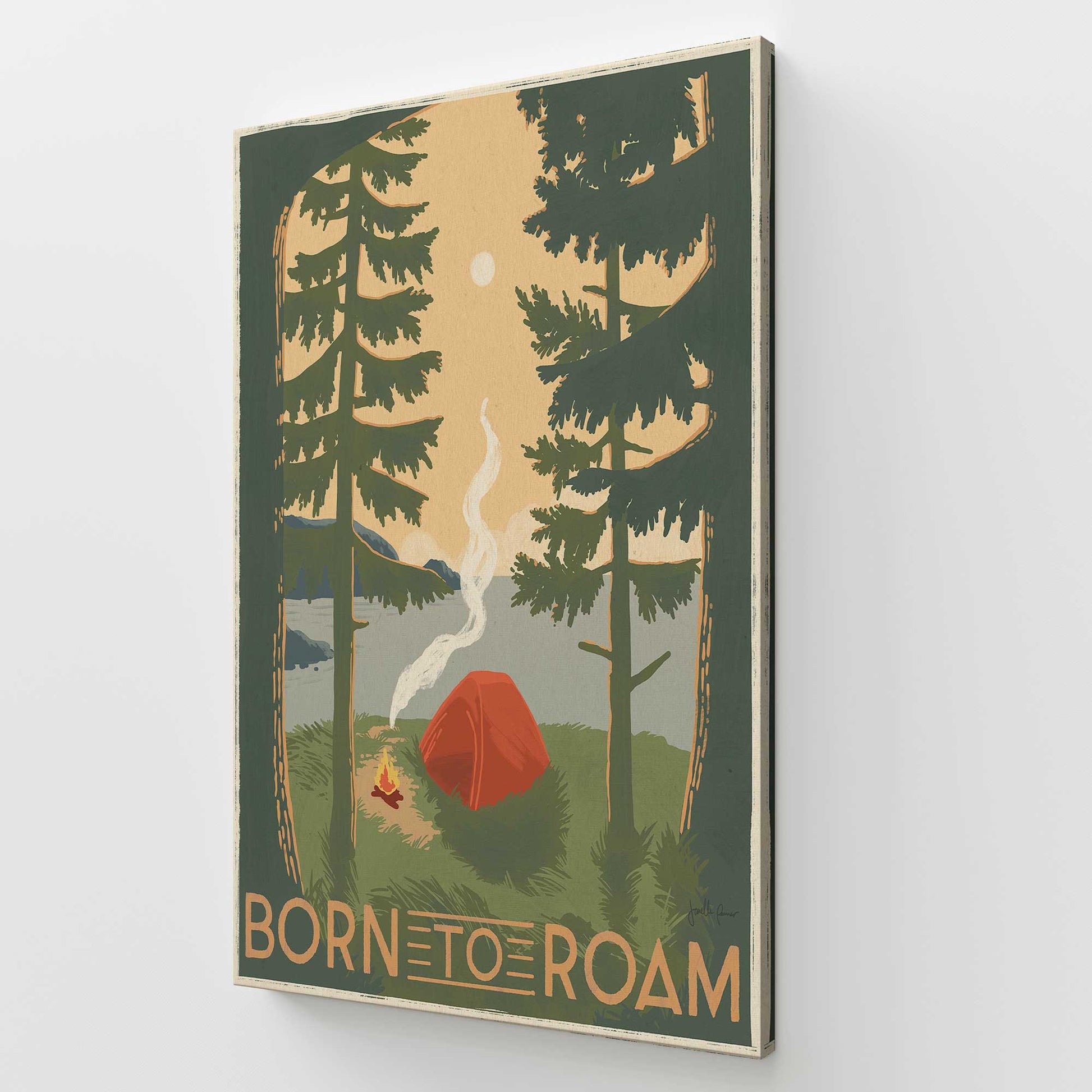 [Color:Stretched Canvas], Picture of art at an angle