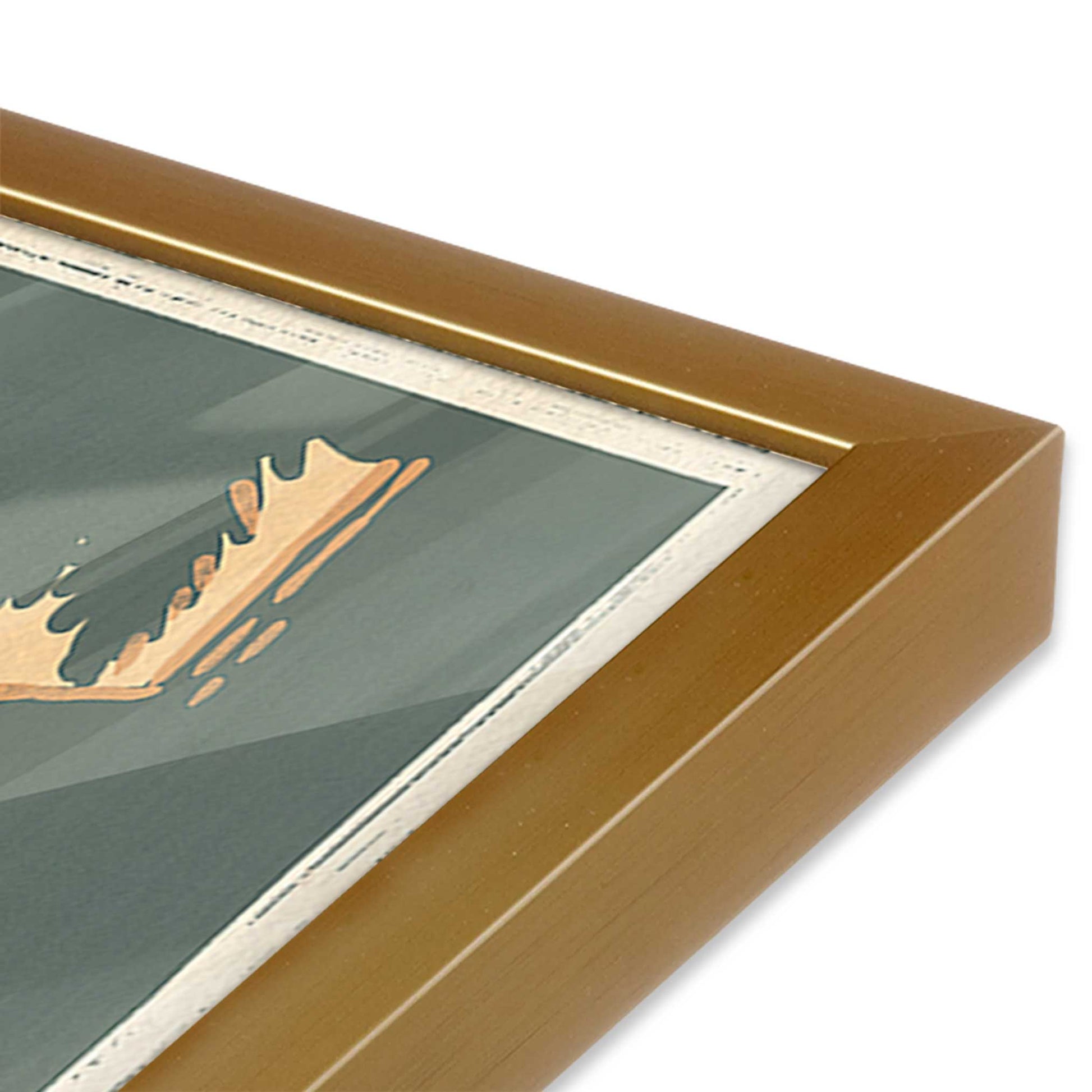 [Color:Polished Gold], Picture of art in a Polished Gold frame of the corner