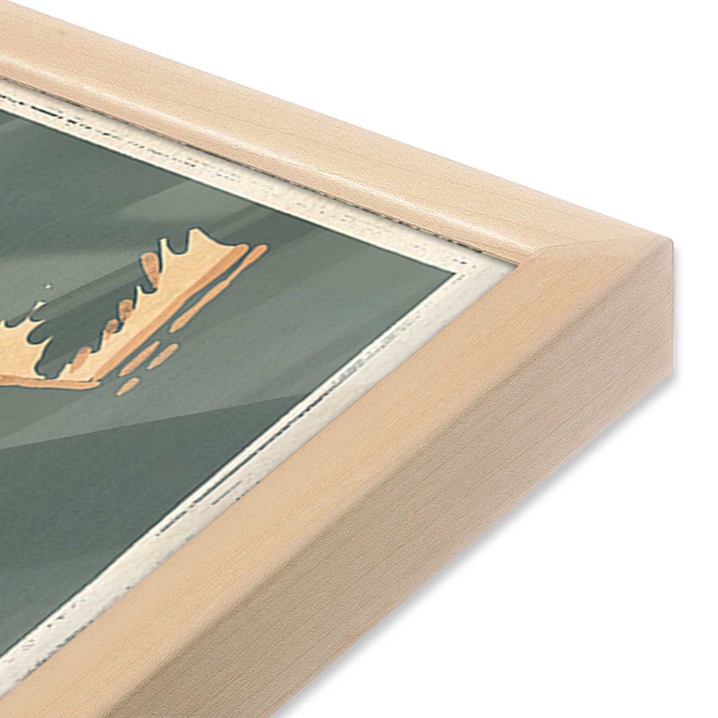 [Color:Raw Maple], Picture of art in a Raw Maple frame of the corner