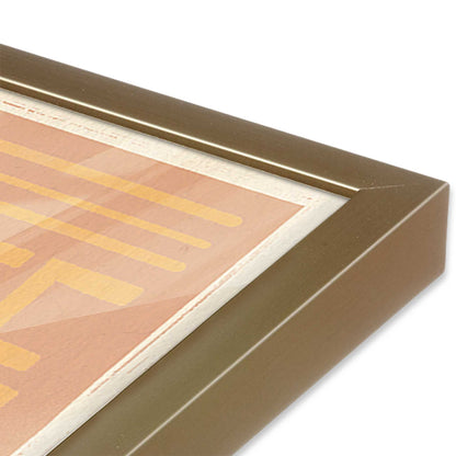 [Color:Brushed Gold], Picture of art in a Brushed Gold frame of the corner