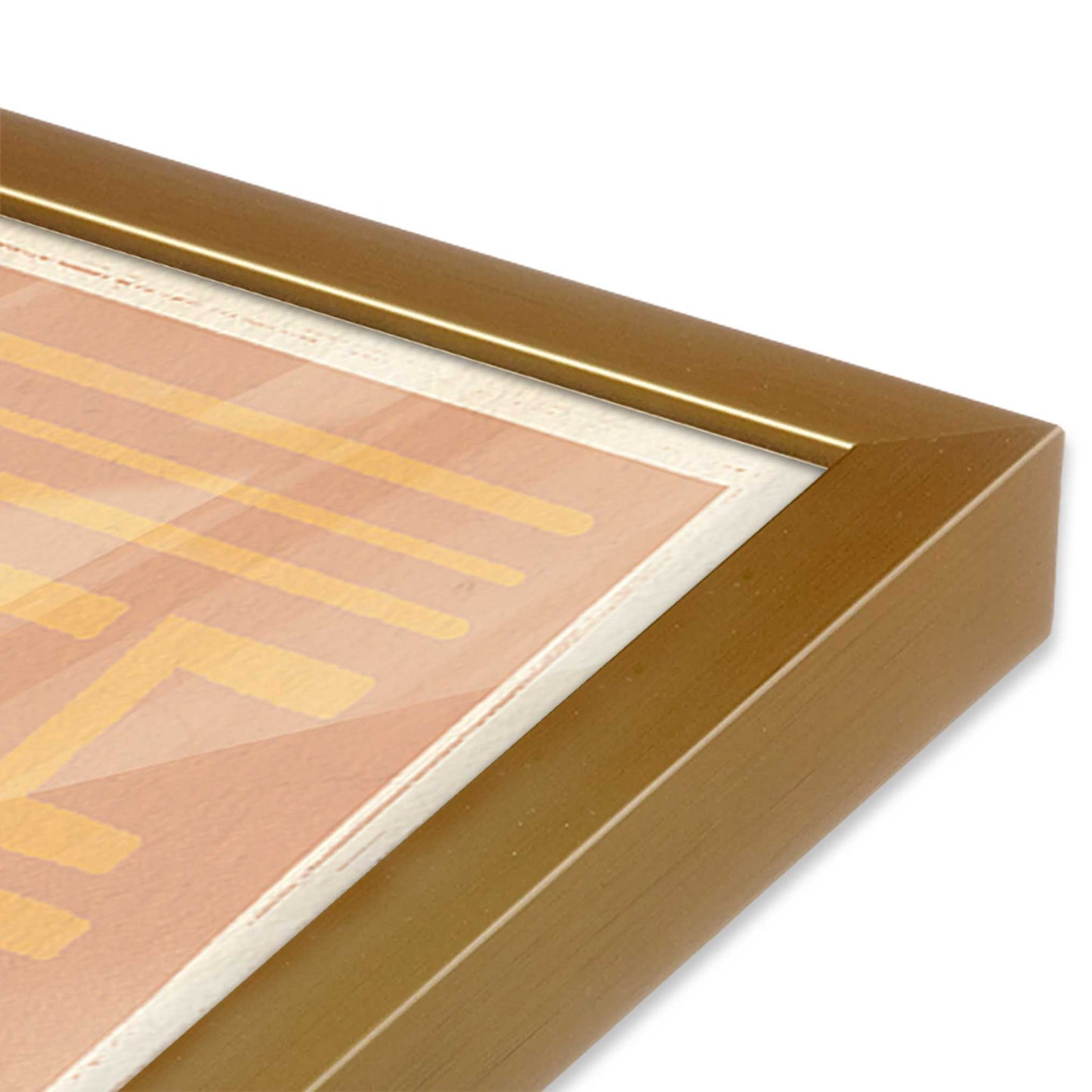 [Color:Polished Gold], Picture of art in a Polished Gold frame of the corner