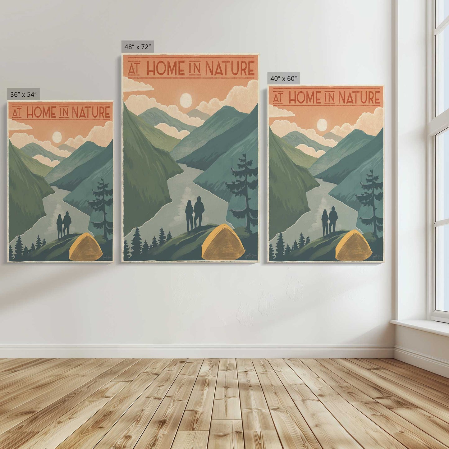 [Color:Stretched Canvas], Image showing the size comparisons