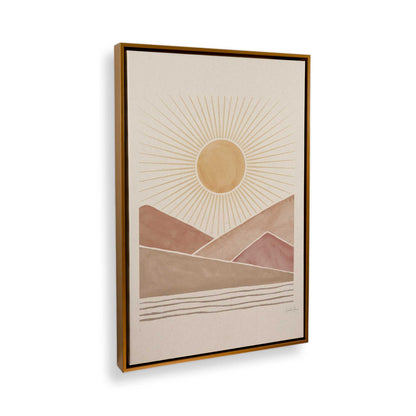 [Color:Polished Gold] Picture of art in a Polished Gold frame at an angle