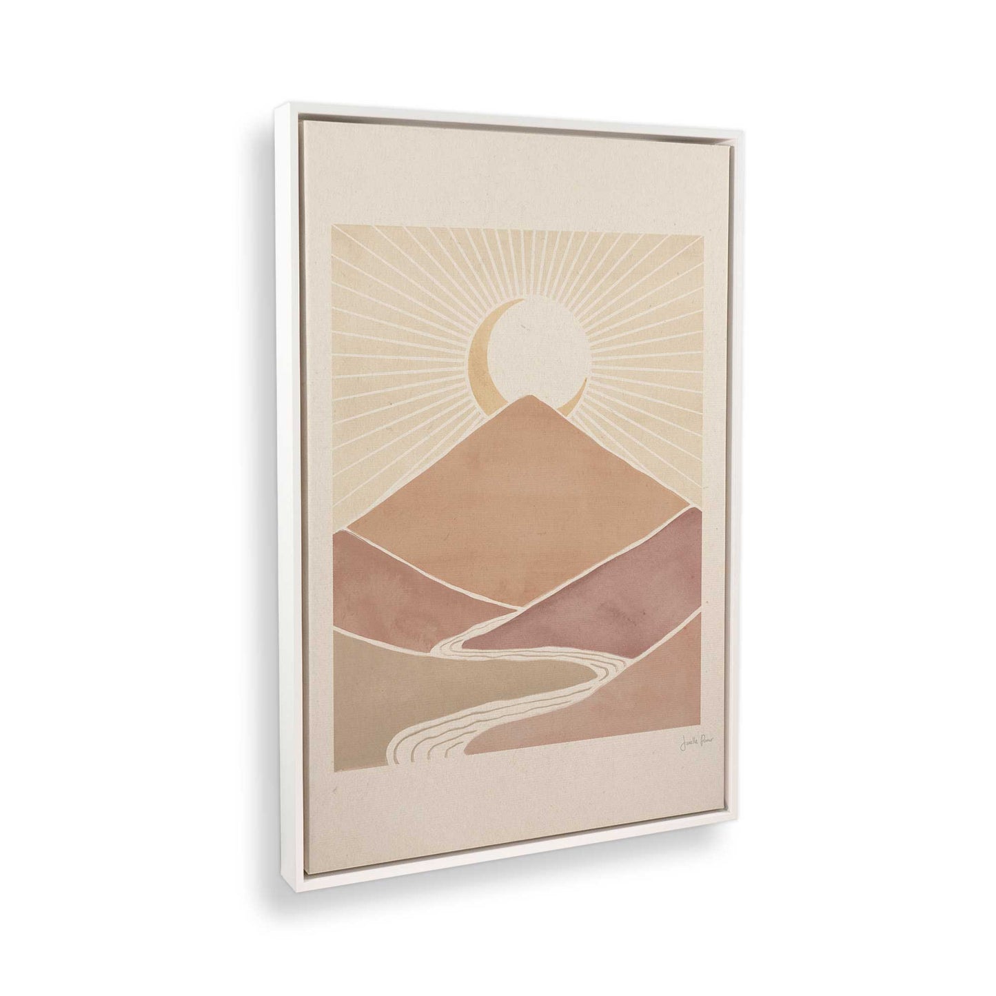 [Color:Opaque White] Picture of art in a White frame at an angle