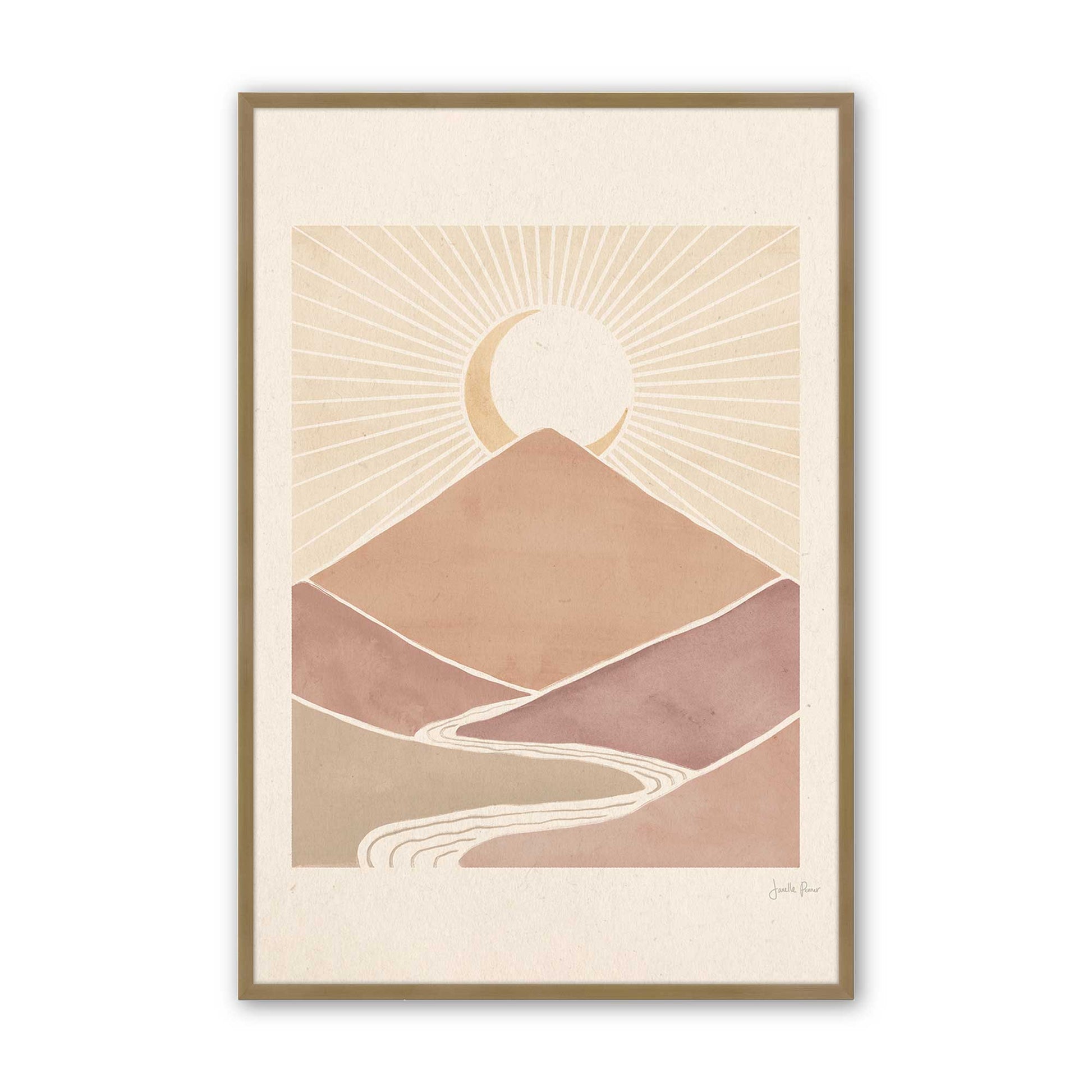 [Color:Brushed Gold], Picture of art in a Brushed Gold frame