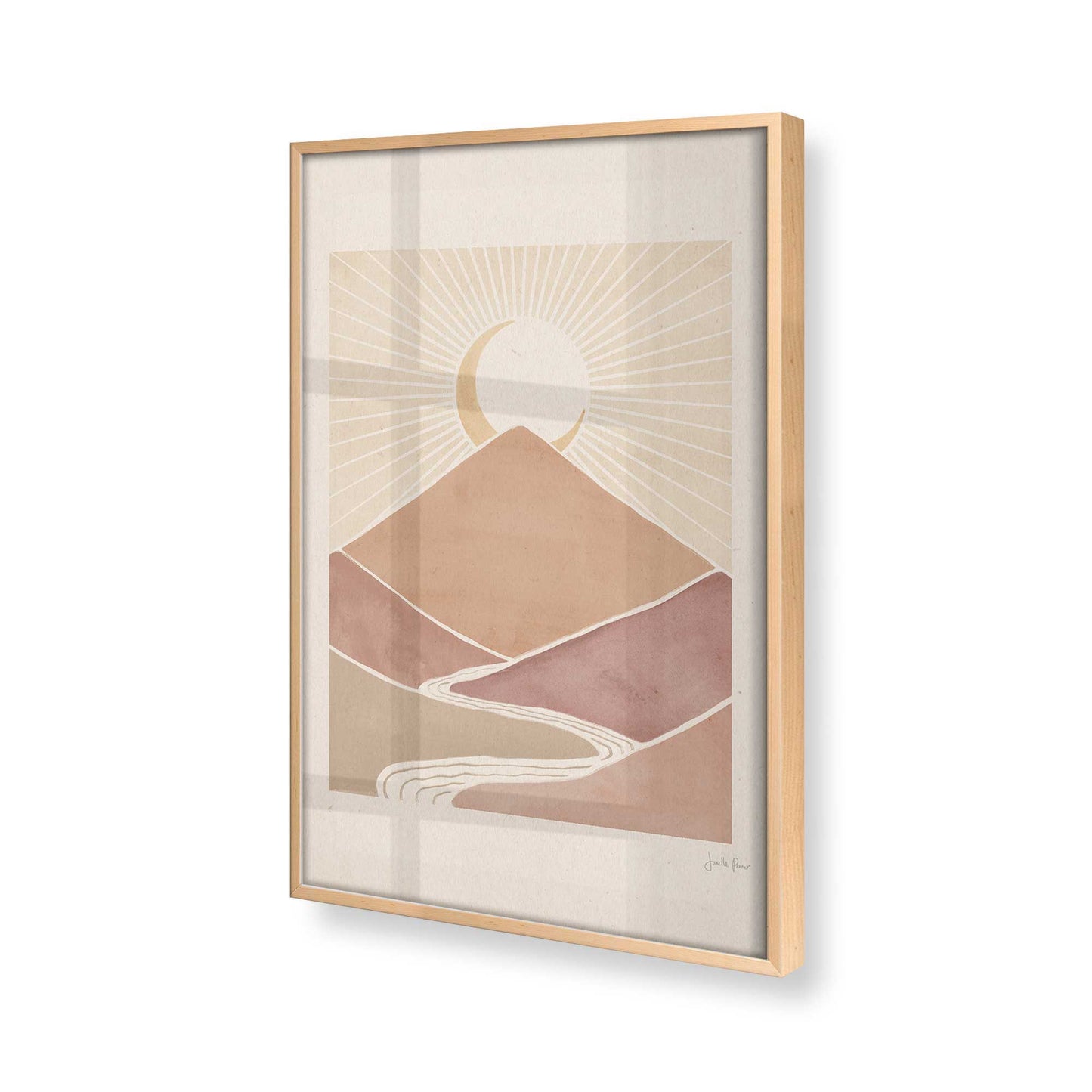 [Color:Raw Maple], Picture of art in a Raw Maple frame at an angle