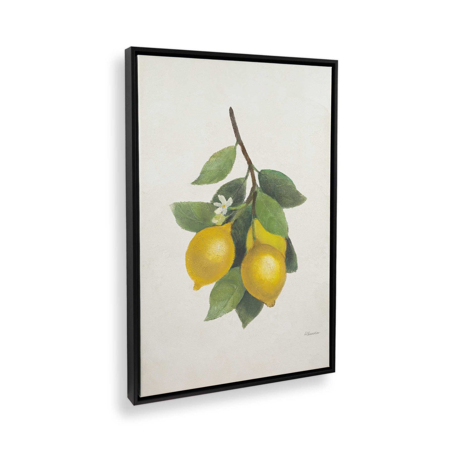 [Color:Satin Black], Picture of art in a Satin Black frame at an angle