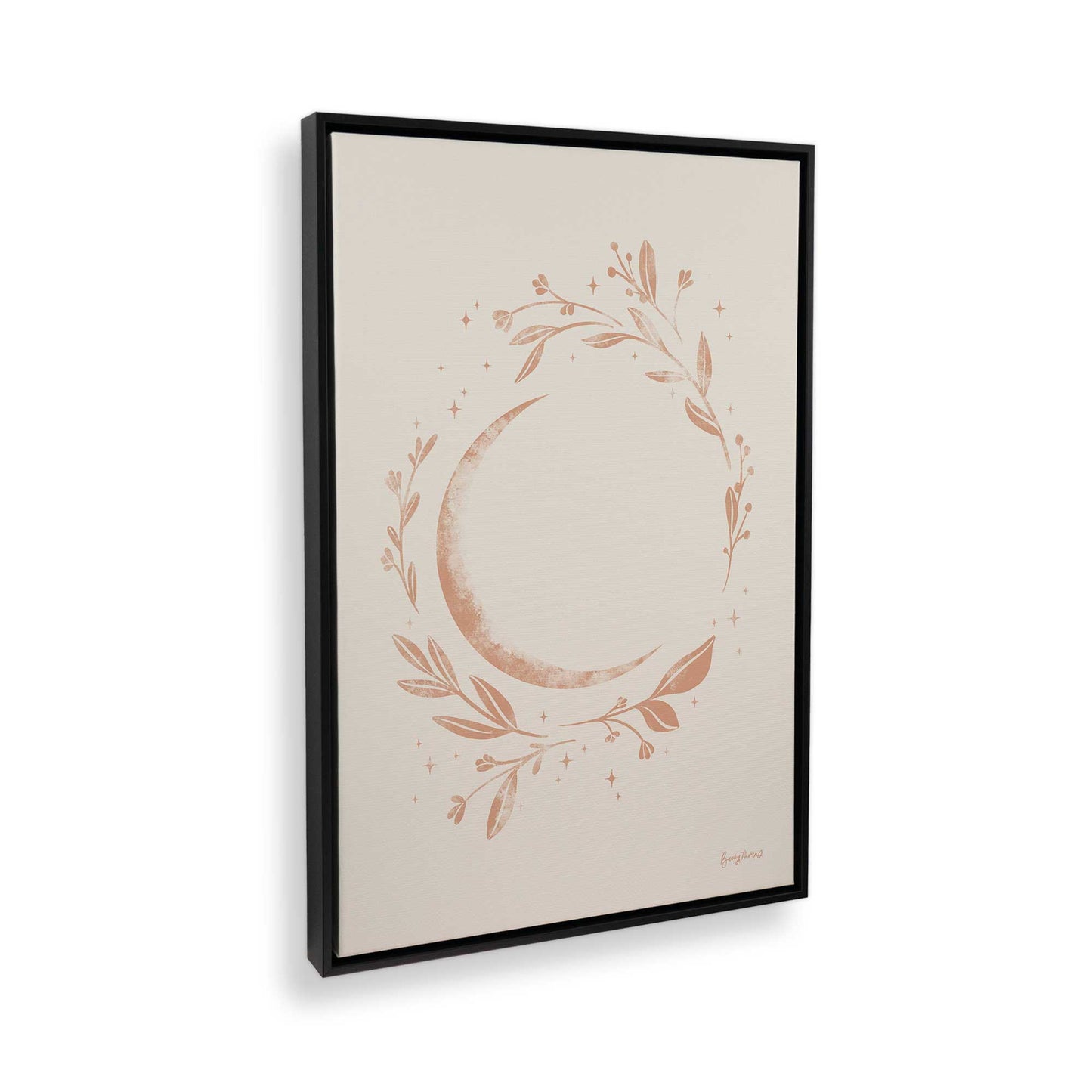 [Color:Satin Black] Picture of art in a Satin Black frame at an angle