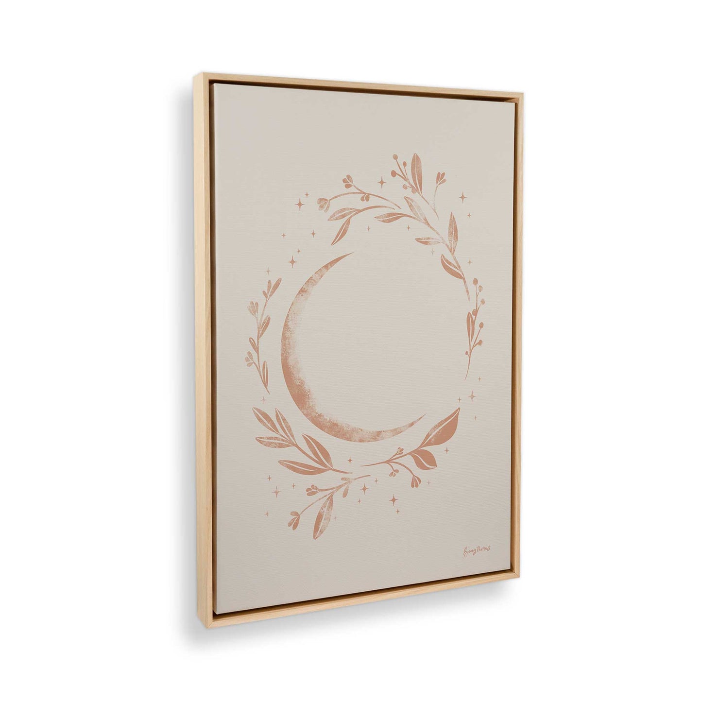 [Color:American Maple] Picture of art in a American Maple frame at an angle