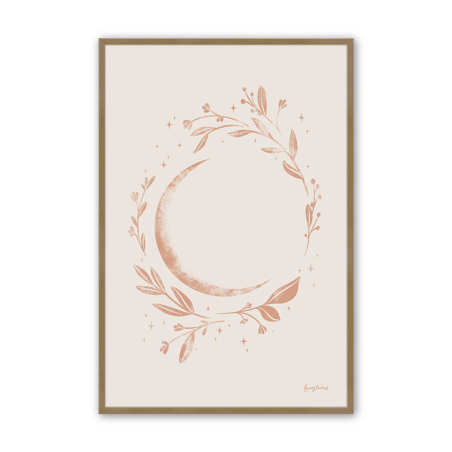 [Color:Brushed Gold], Picture of art in a Brushed Gold frame