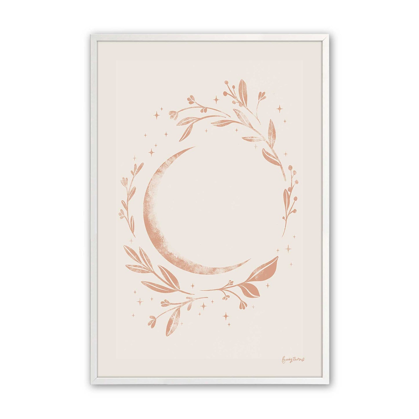 [Color:Opaque White], Picture of art in a Opaque White frame