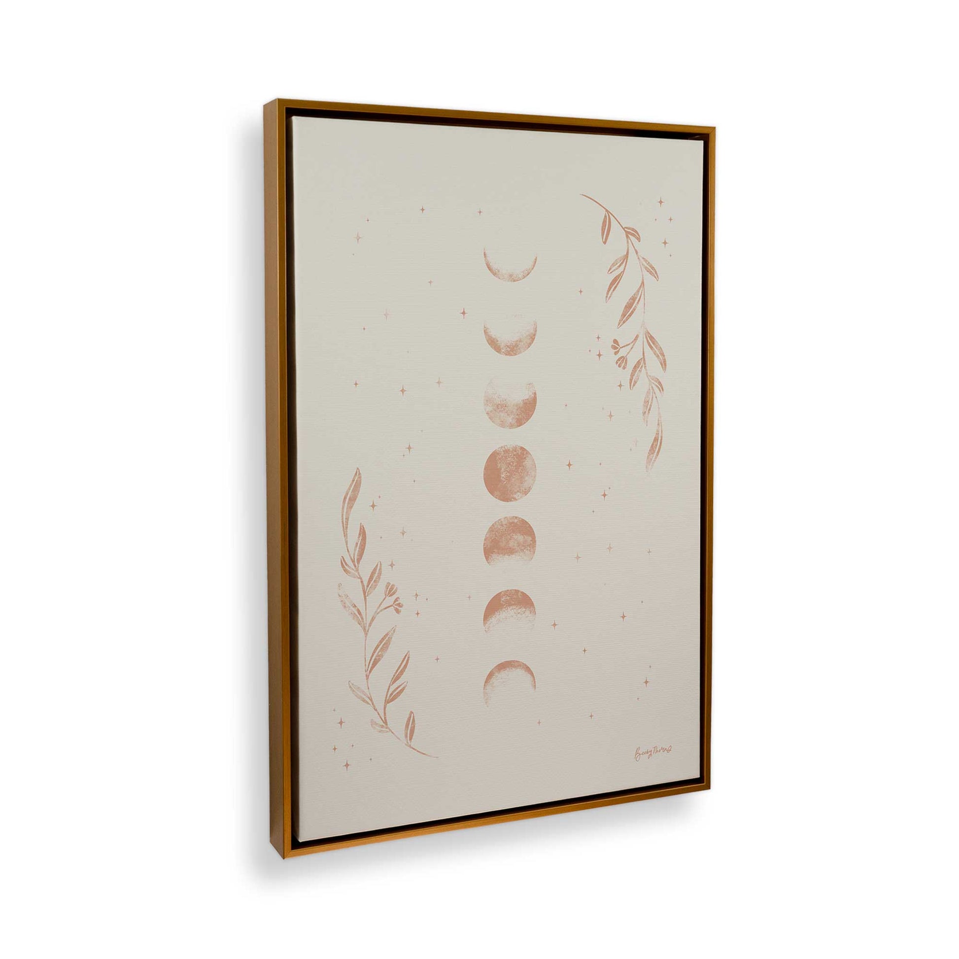 [Color:Polished Gold] Picture of art in a Polished Gold frame at an angle