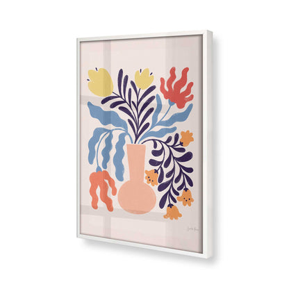 [Color:Opaque White], Picture of art in a Opaque White frame at an angle