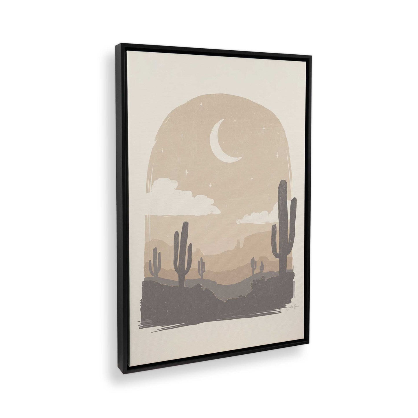 [Color:Satin Black], Picture of art in a Satin Black frame at an angle