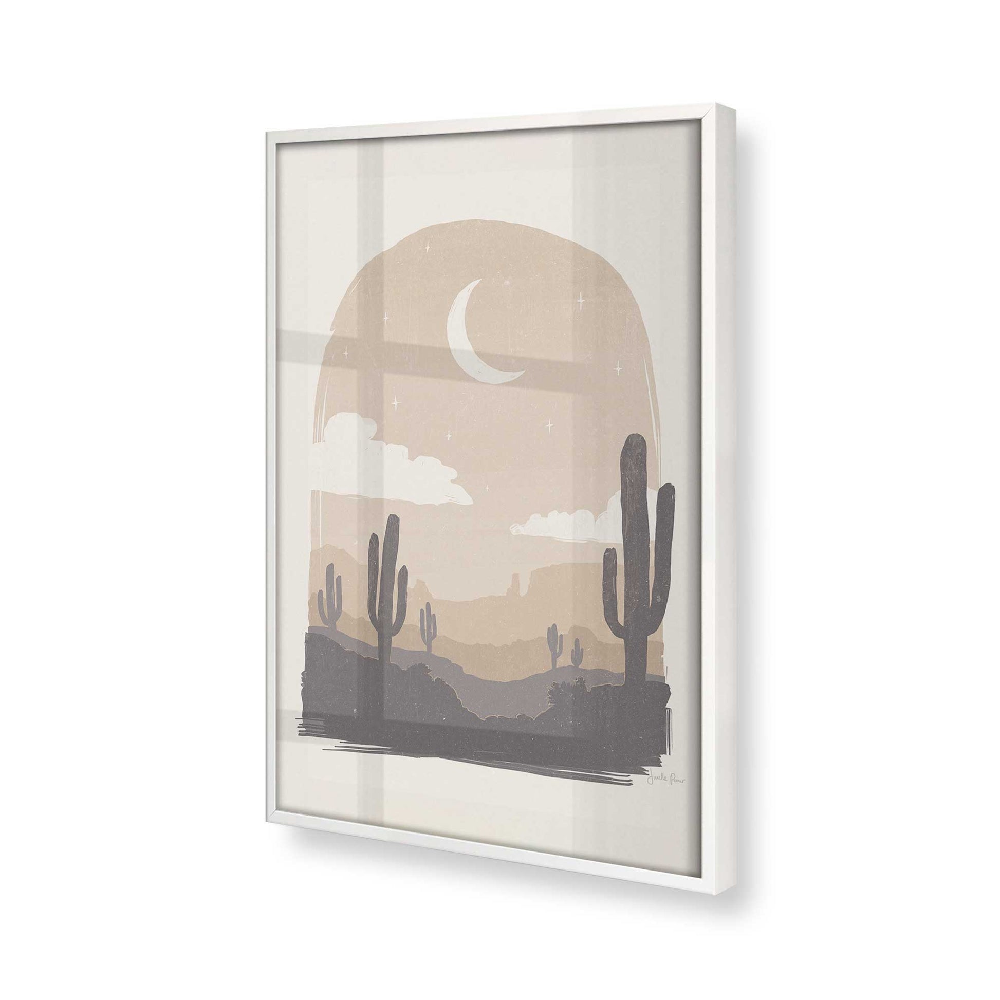 [Color:Opaque White], Picture of art in a Opaque White frame at an angle