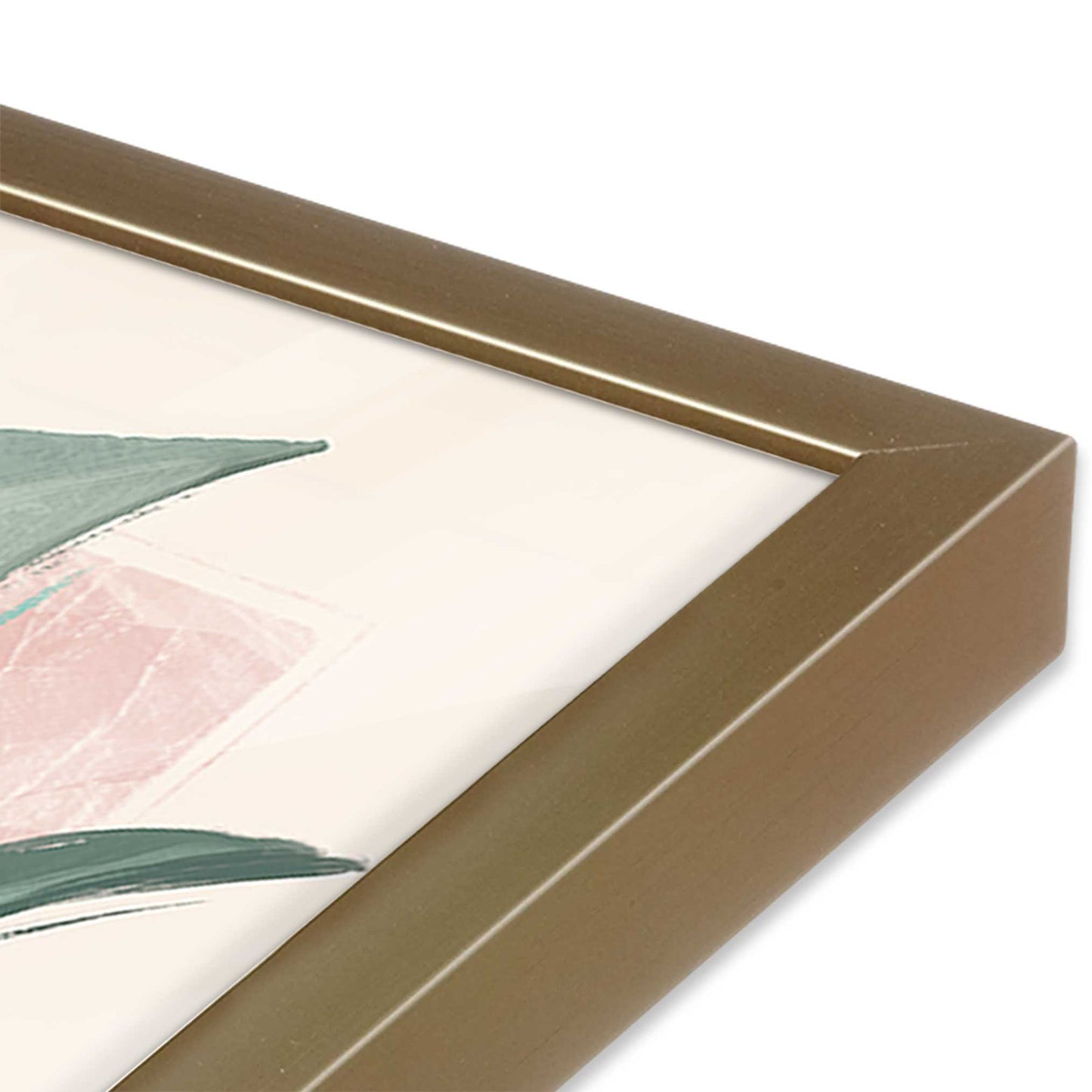 [Color:Brushed Gold], Picture of art in a Brushed Gold frame of the corner