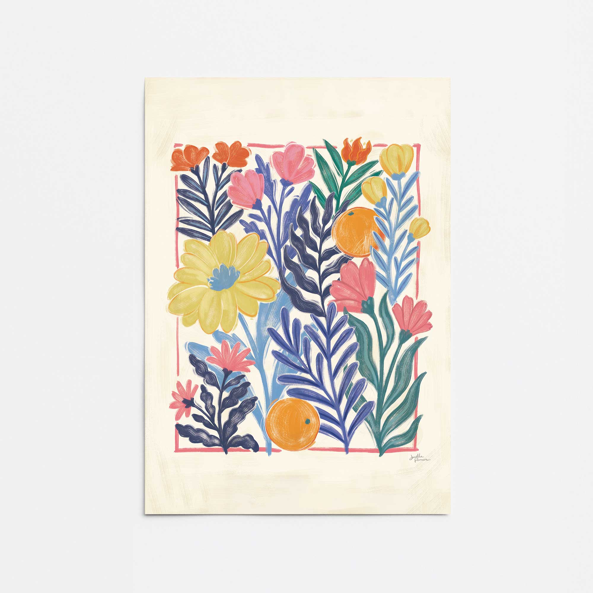 tropical floral delight print