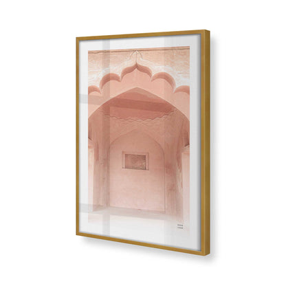 [Color:Polished Gold], Picture of art in a Polished Gold frame at an angle