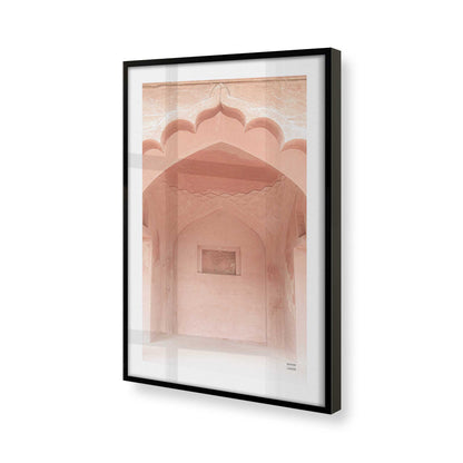 [Color:Satin Black], Picture of art in a Satin Black frame at an angle