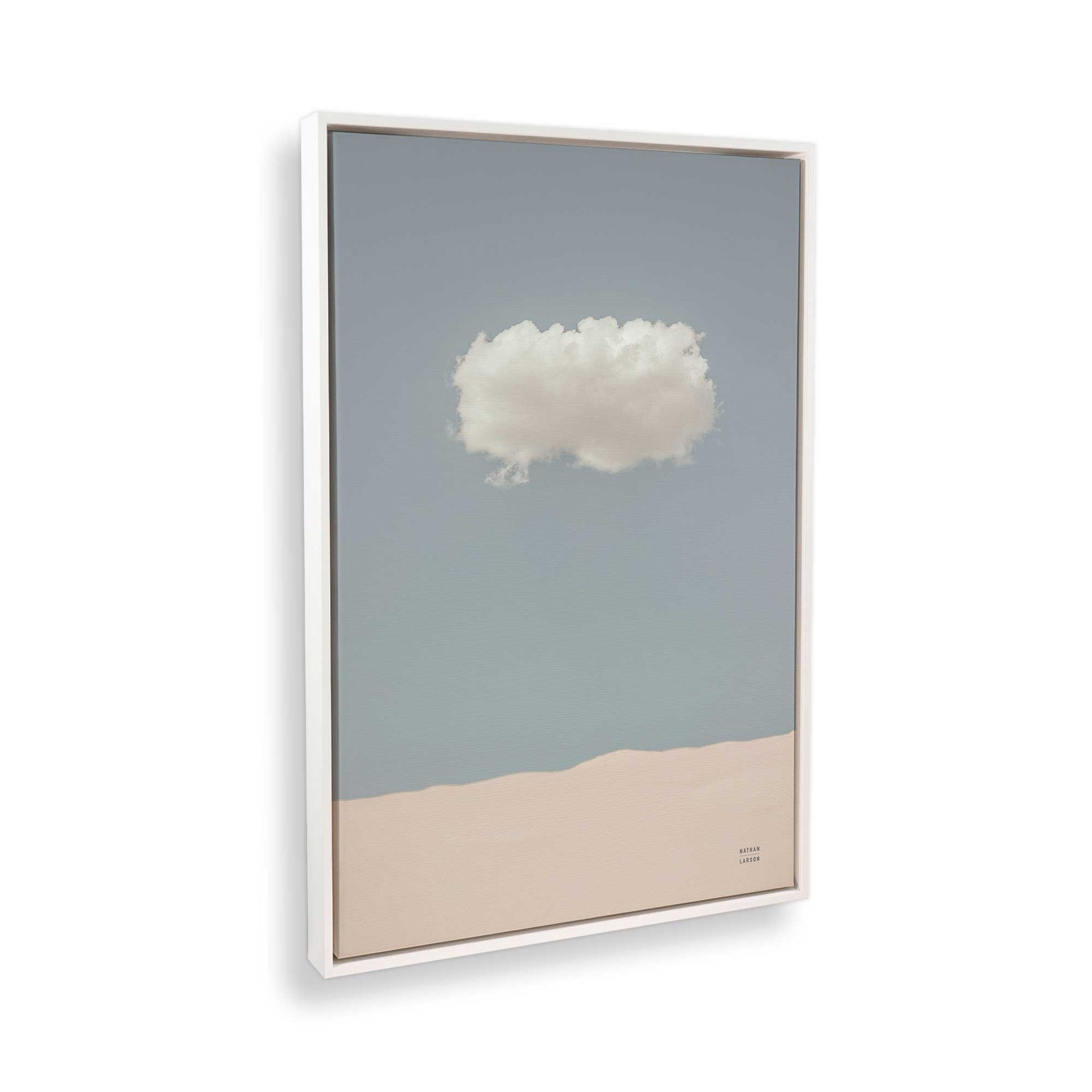 [Color:Opaque White] Picture of art in a White frame at an angle