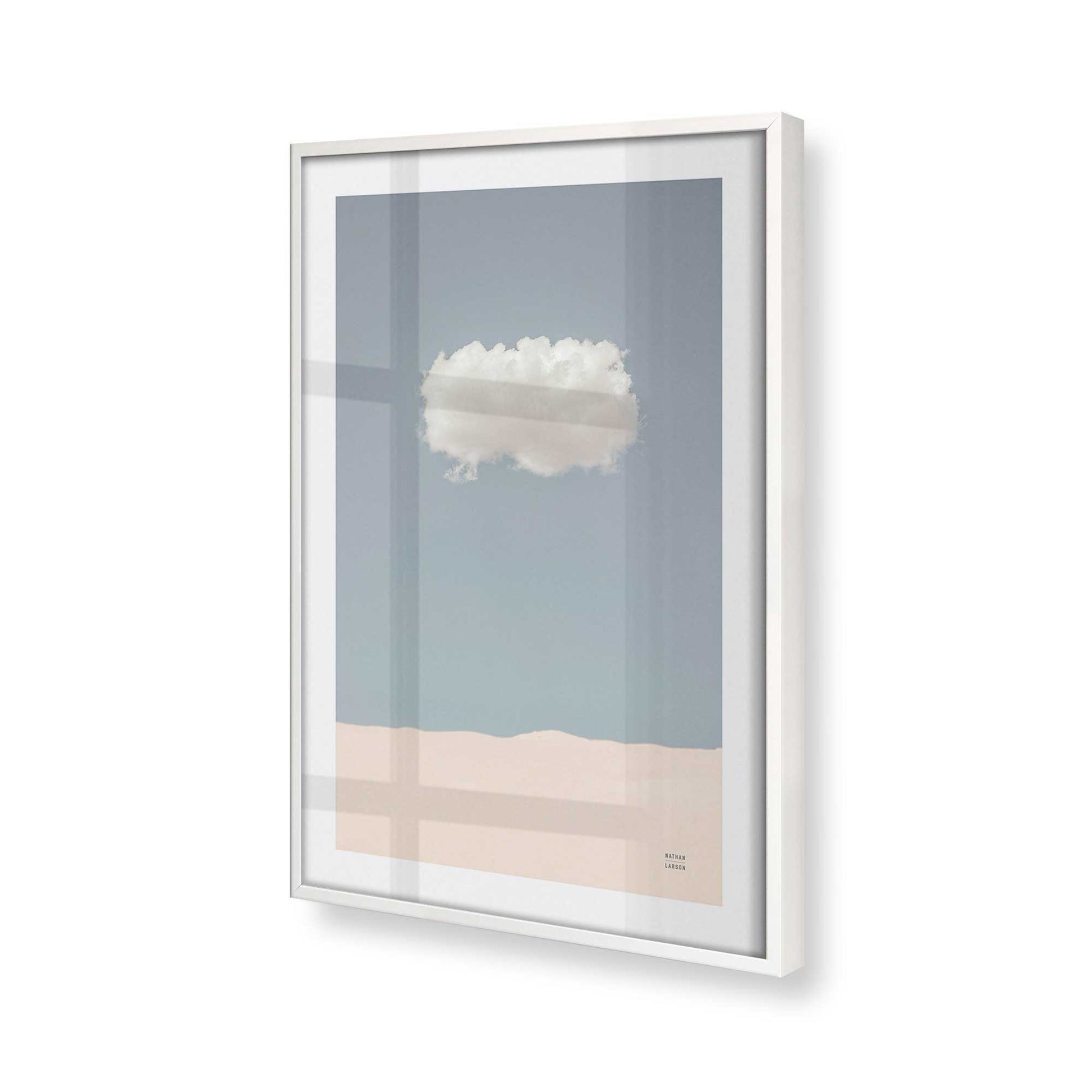 [Color:Opaque White], Picture of art in a Opaque White frame at an angle