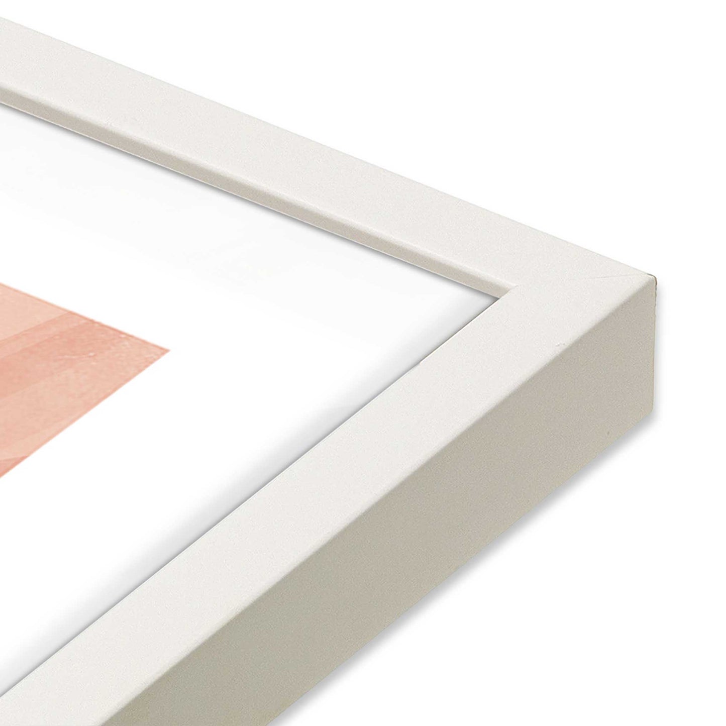 [Color:Opaque White], Picture of art in a Opaque White frame of the corner