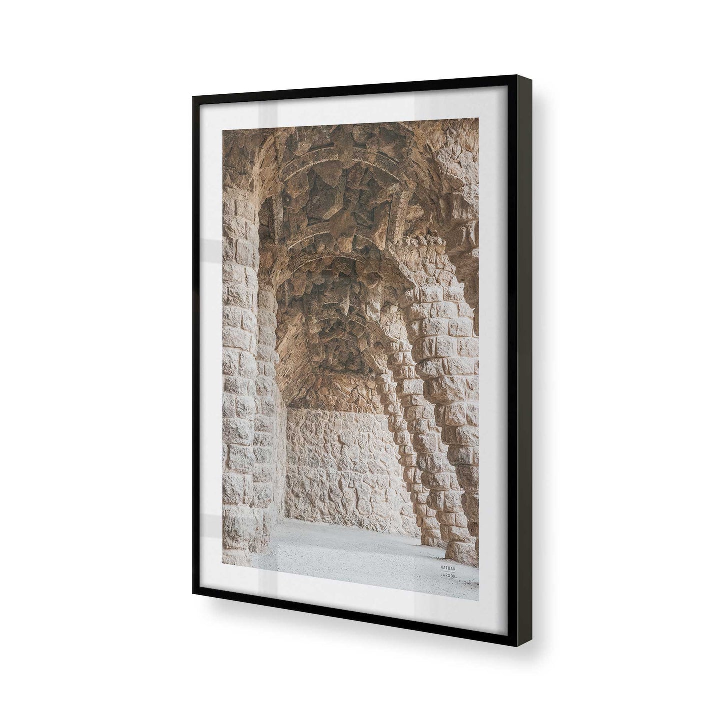 [Color:Satin Black], Picture of art in a Satin Black frame at an angle