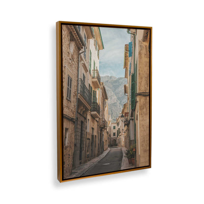 [Color:Polished Gold] Picture of art in a Polished Gold frame at an angle