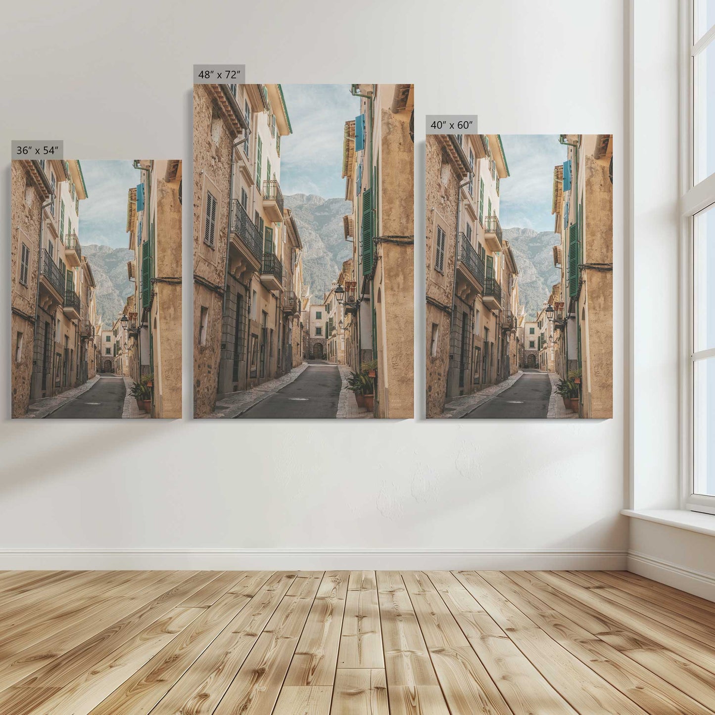 [Color:Stretched Canvas], Image showing the size comparisons