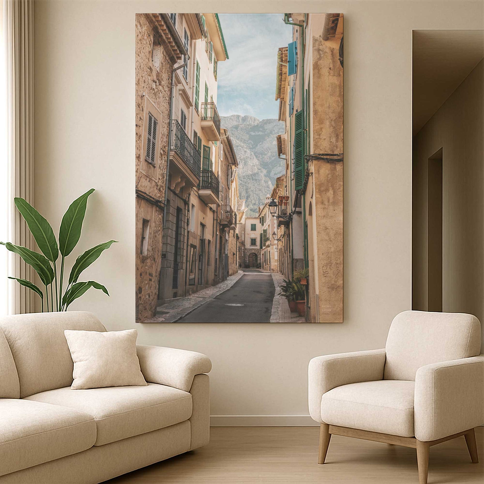 [Color:Stretched Canvas], Picture of art in a room