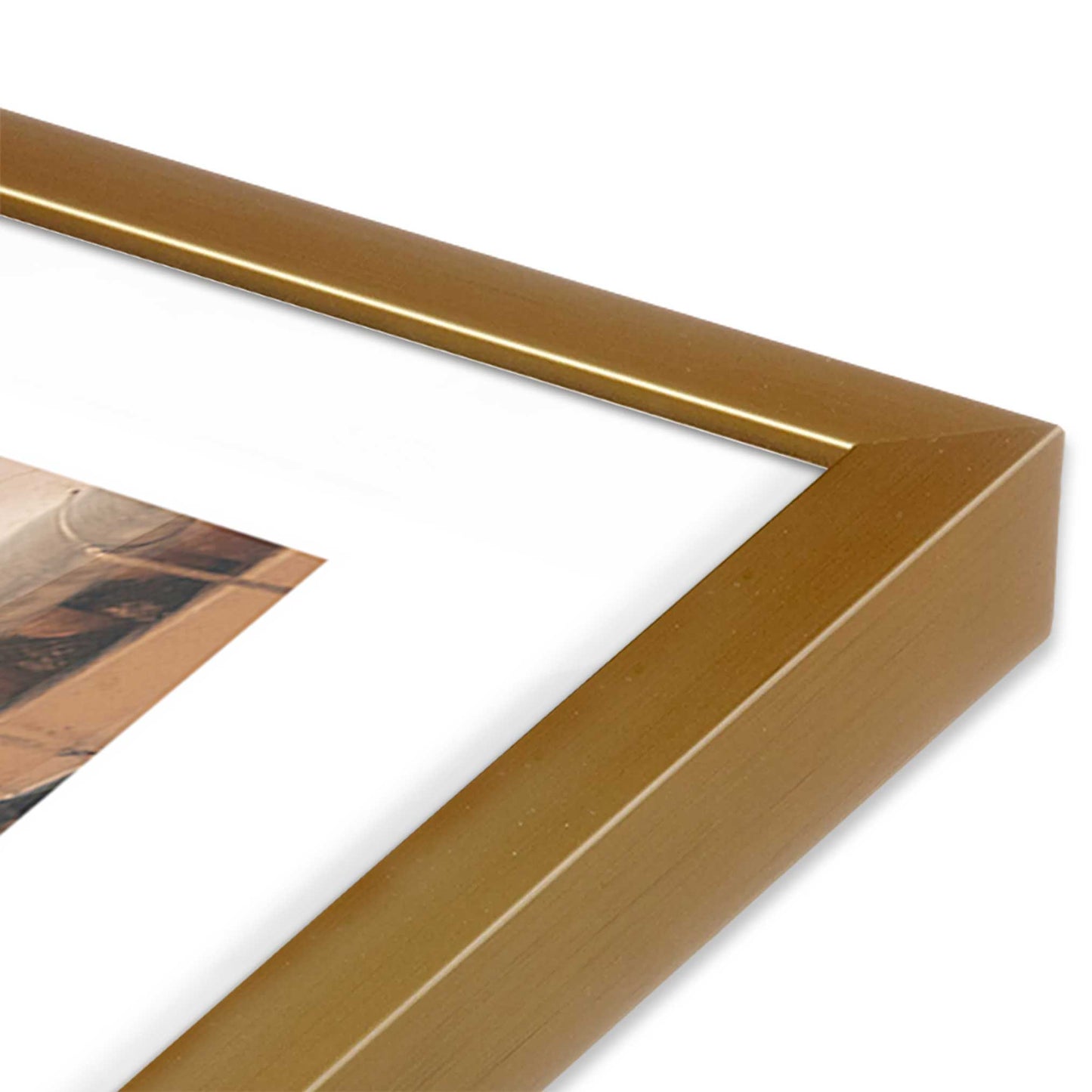 [Color:Polished Gold], Picture of art in a Polished Gold frame of the corner