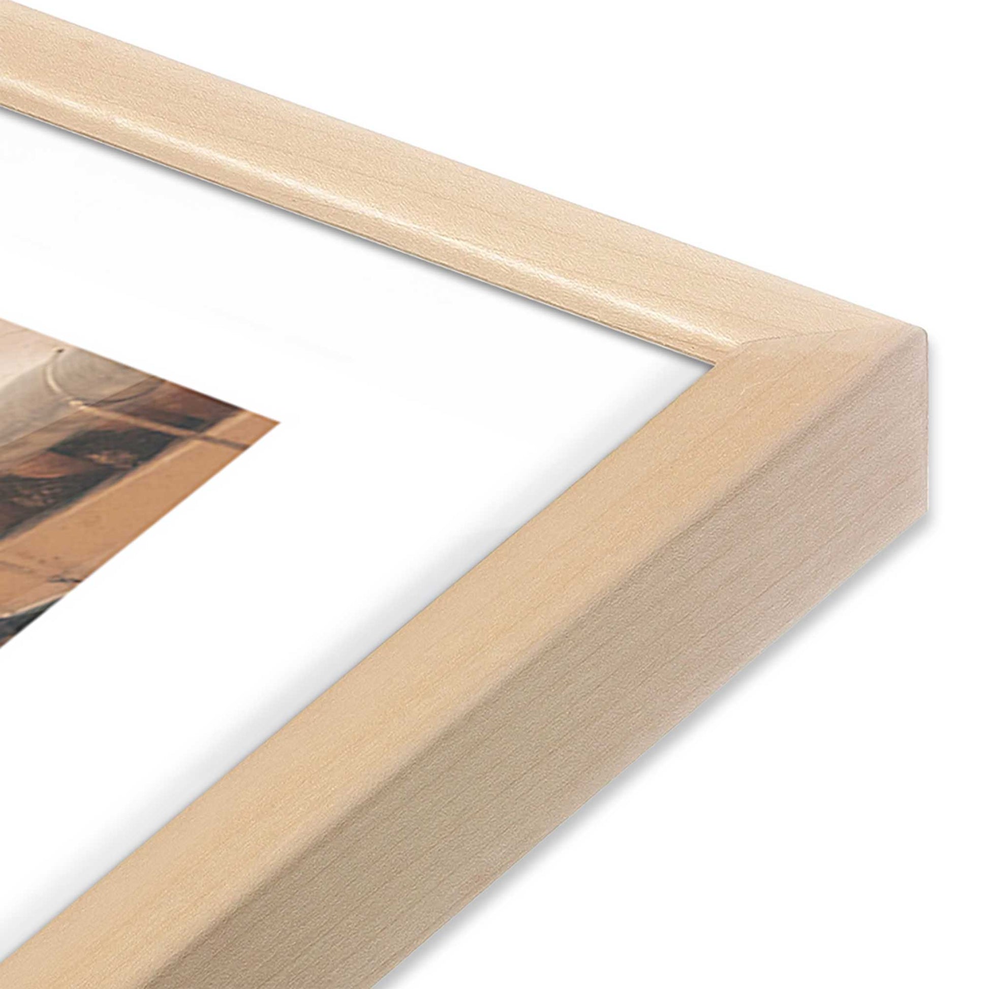 [Color:Raw Maple], Picture of art in a Raw Maple frame of the corner