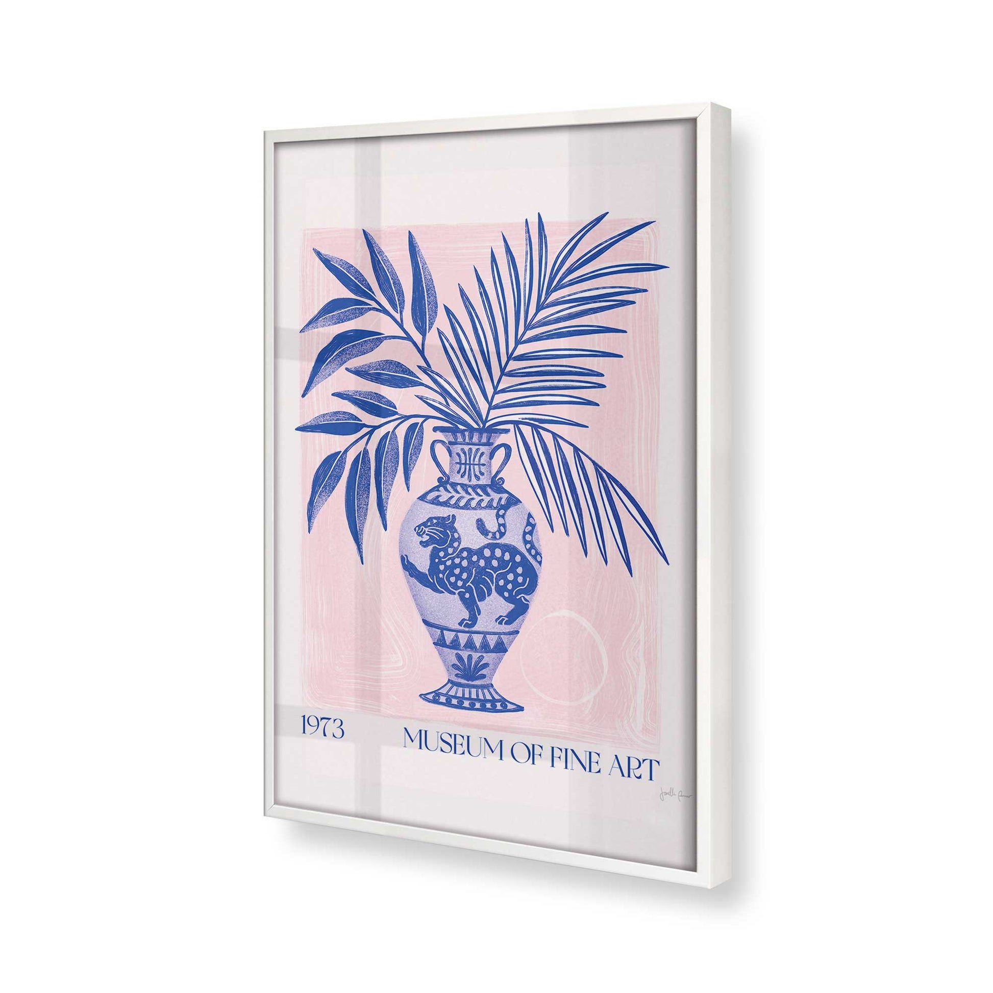 [Color:Opaque White], Picture of art in a Opaque White frame at an angle